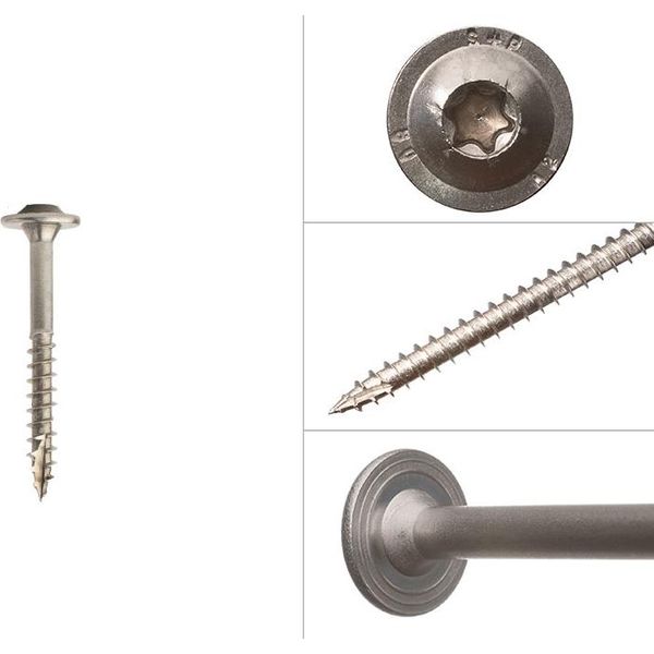 Viti A Testa Bombata A2 In Acciaio Inox 6 X 50 Mm Torx 25 - Confezione Da 100 Pezzi-image