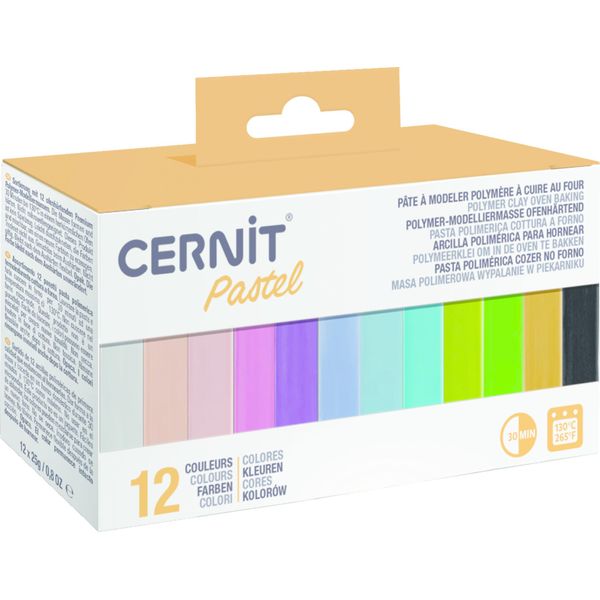 Kit Di Argilla Polimerica Cernit Argilla Polimerica Pastello 12 X 25 G-image