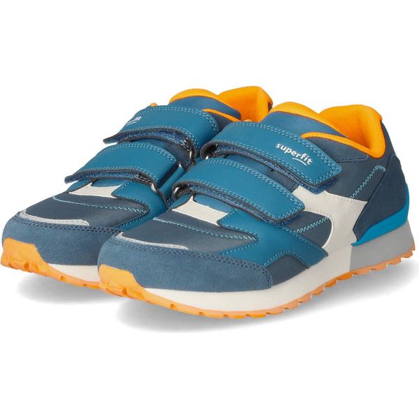 Superfit Bambini Sneaker Bassa Dash Blu Tessile Mix Taglia: 34-image