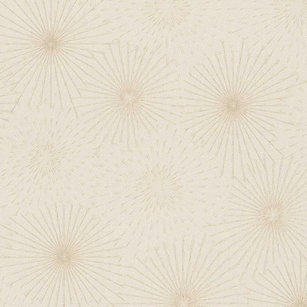 Profhome 388183-GU Grafik Vliestapete Abstrakt Glitzernd Creme Gold 5,33 M2-image