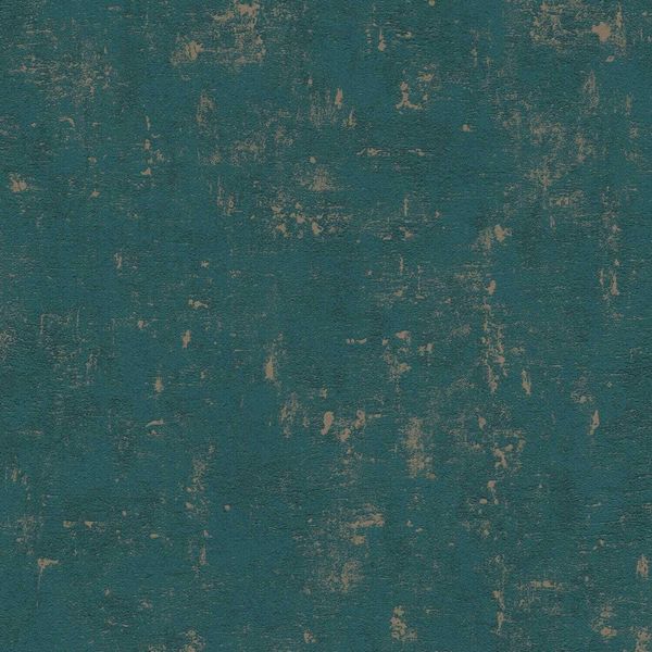 Profhome 395122-GU Spachtel Putz Carta Da Parati In Tessuto Non Tessuto Texture Oro Turchese Lucido 5,33 M2-image
