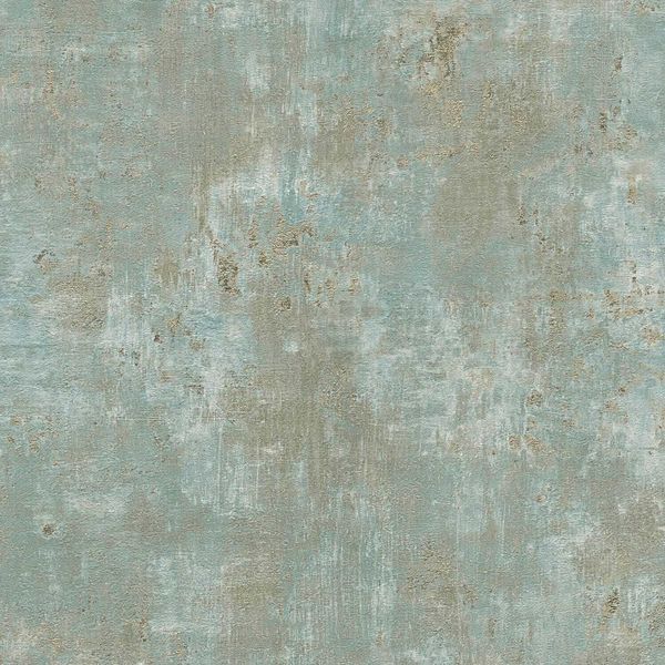 Profhome 396704-GU Spachtel Putz Carta Da Parati In Tessuto Non Tessuto Texture Verde Blu Oro 5,33 M2-image