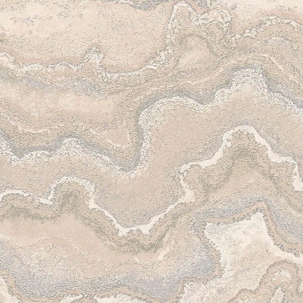 Profhome 396596-GU Grafik Vliestapete Marmoroptik Metallic Beige Creme Silber 5,33 M2-image