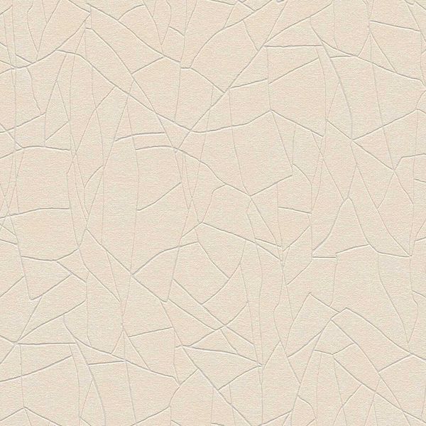Profhome 399342-GU Carta Da Parati Grafica In Tessuto Non Tessuto Astratta Con Accenti Metallici Beige Bianco 5,33 M2-image