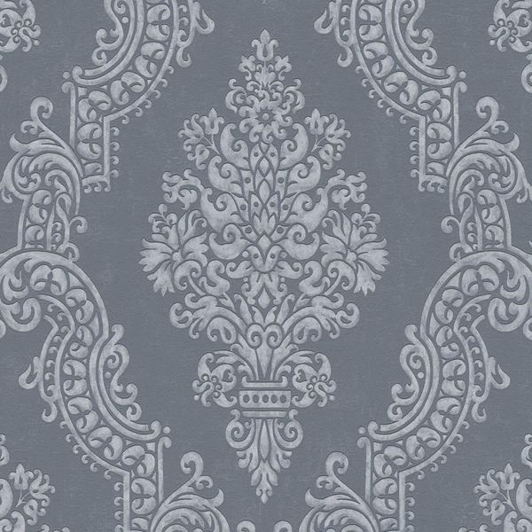 Profhome 397657-GU Barock Vliestapete Ornament Schimmernd Anthrazit Grau 5,33 M2-image