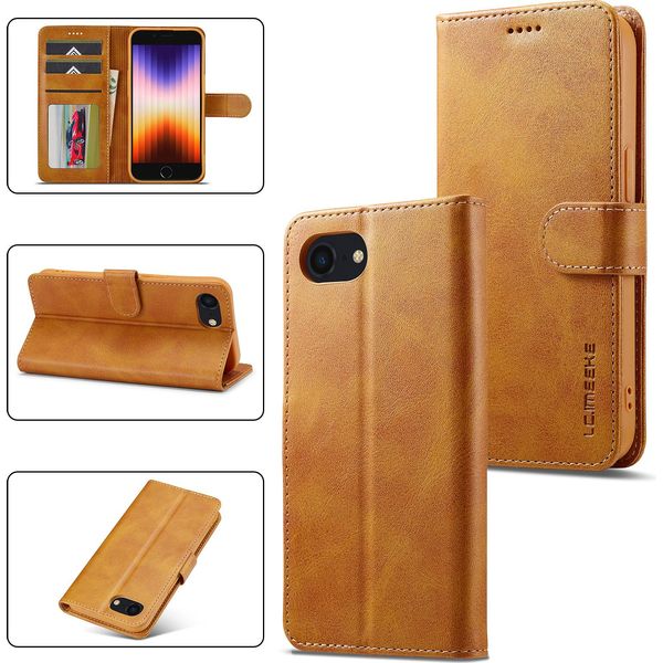 Custodia Per Iphone 16E Custodia Flip In Pelle Con Chiusura Magnetica E Supporto, Custodia Protettiva Giallo-image