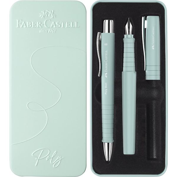 Faber-Castell 241053 FABER-CASTELL Set Di Strumenti Di Scrittura Poly Ball/Pen, Blu Caribico-image