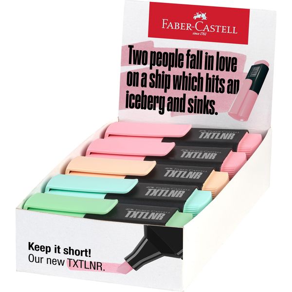 FABER-CASTELL 154211 FABER-CASTELL Txtlnr Mini Pastell A Textmarker Farbsortiert, 10 St.-image