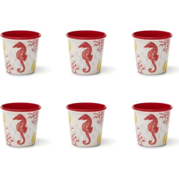 Excelsa Set Di 6 Tazze Da Espresso Porcellana Corallo 9 Cl Colorato-image