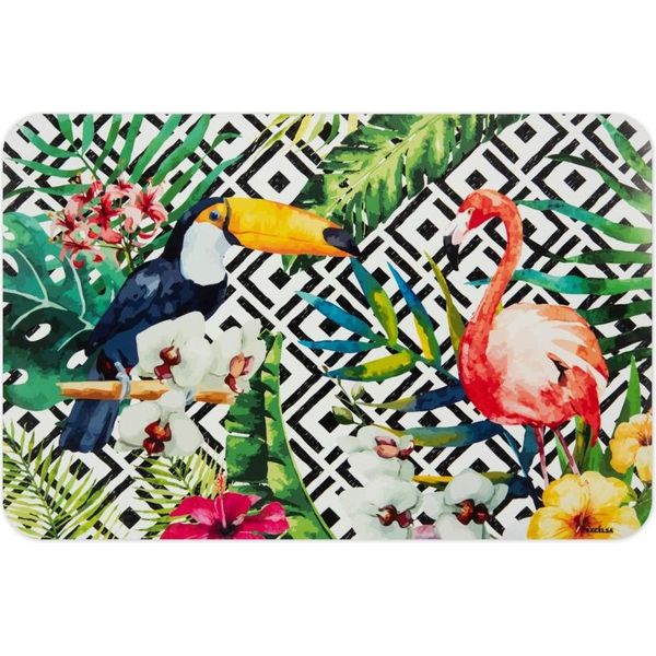 Excelsa Set Di 6 Tovagliette Tropical Chic In Plastica 43,5X0,1X29 Cm Colorate-image