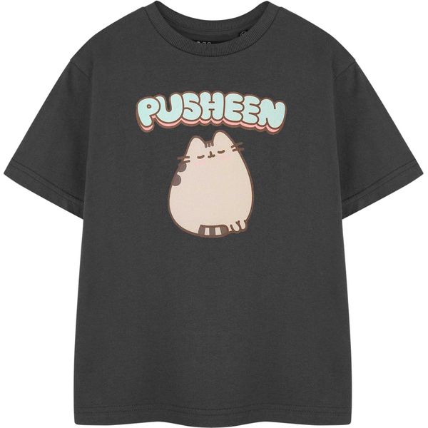 Pusheen - Maglietta "Blush"" Per Bambina A Maniche Corte NS8558 (140) (Carbone)"-image