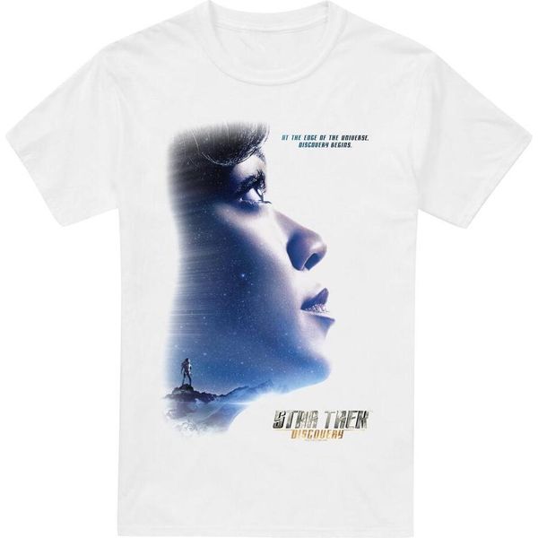 Star Trek: Discovery - Maglietta "Discovery Begins"" Per Uomo TV5530 (5XL) (Bianco)"-image