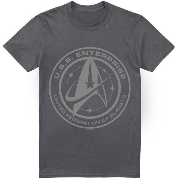 Star Trek: Discovery - Maglietta "Enterprise"" Per Uomo TV5611 (4XL) (Carbone)"-image