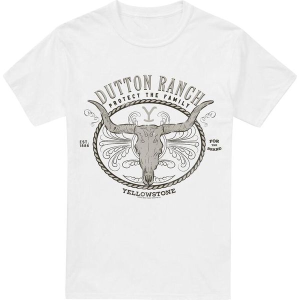 Yellowstone - Maglietta "Dutton Ranch"" Da Uomo TV5673 (Xxl) (Bianco)"-image