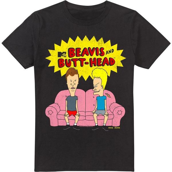Beavis & Butthead - Maglietta "Couch Og"" Da Uomo TV6302 (Xl) (Nero)"-image