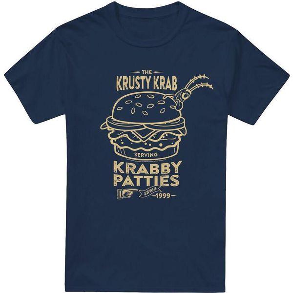 Spongebob Squarepants - Maglietta "The Krusty Krab Shock Mono"" Da Uomo TV6429 (Xxl) (Blu Navy)"-image