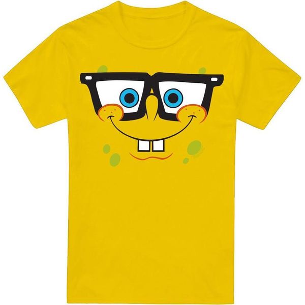 Spongebob Squarepants - Maglietta "Nerd"" Da Uomo TV6530 (S) (Giallo)"-image