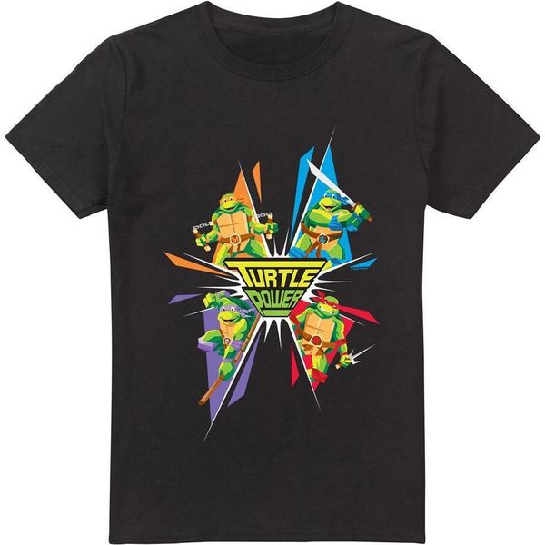 Teenage Mutant Ninja Turtles - Maglietta "Turtle Power"" Da Uomo TV6563 (S) (Nero)"-image