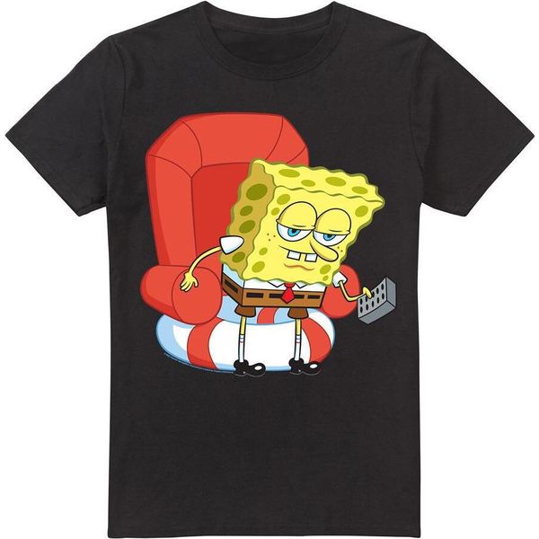 Spongebob Squarepants - Maglietta "Head Out Meme"" Da Uomo TV6663 (Xxl) (Nero)"-image