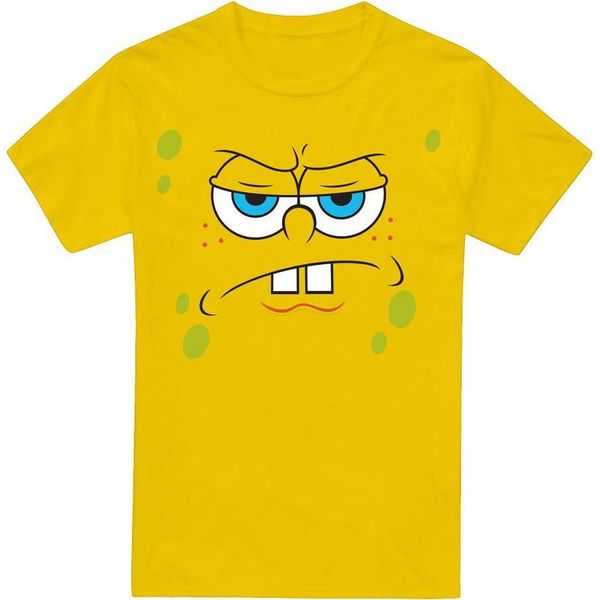 Spongebob Squarepants - Maglietta "Angry"" Da Uomo TV6665 (S) (Giallo)"-image