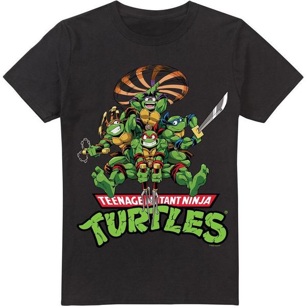 Teenage Mutant Ninja Turtles - Maglietta Da Uomo TV6667 (3XL) (Nero)-image