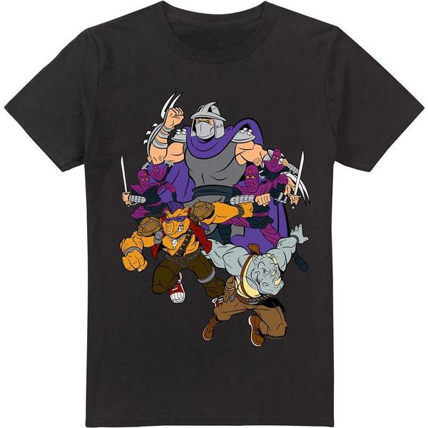 Teenage Mutant Ninja Turtles - Maglietta Da Uomo "Shredder And Foot Clan"" TV6678 (5XL) (Nero)"-image