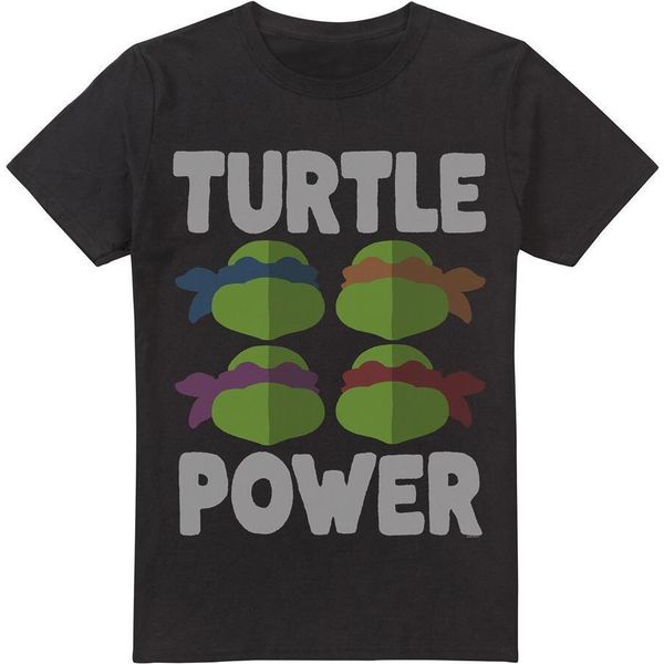 Teenage Mutant Ninja Turtles - Maglietta "Turtle Power"" Da Uomo TV6773 (L) (Nero)"-image