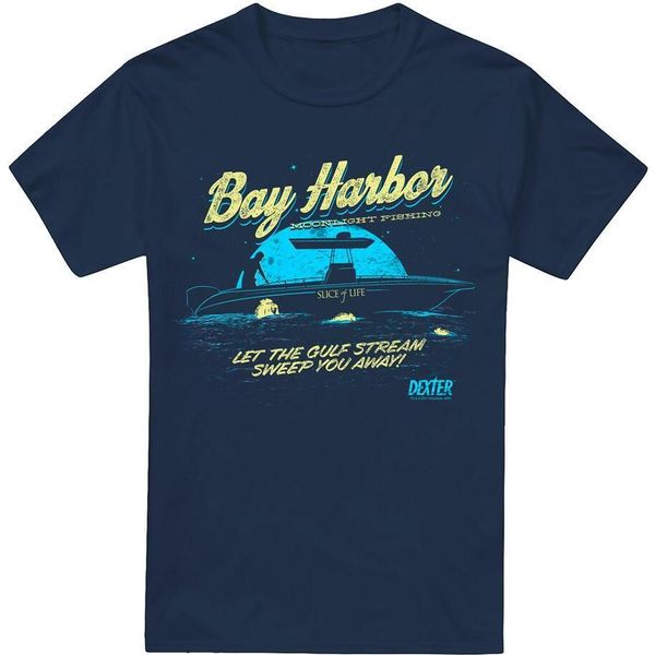 Dexter - Maglietta "Moonlight Fishing"" Da Uomo TV7134 (Xl) (Blu Navy)"-image