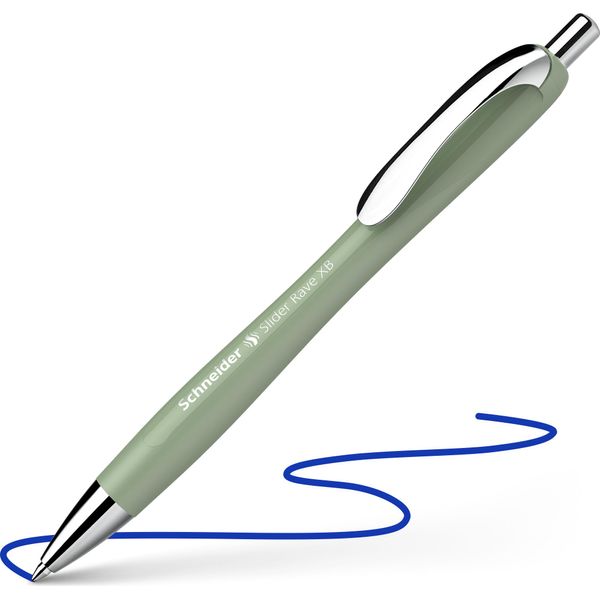 Schneider 50-132544 Schneider Kugelschreiber Slider Rave Xb Organic Green, Schreibfarbe: Blau, 1 St.-image