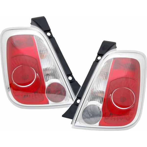 Fanali Posteriori Combinati Rossi Sinistri + Destri Per Fiat 500 Dal 2007-07/2015-image