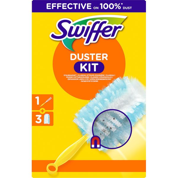 Swiffer 8700216676977 Set Iniziale Di Magneti Per La Polvere Swiffer, 1 Manico + 3 Panni-image