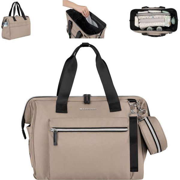 Borsa Fasciatoio Kikkaboo Maxi Con Fasciatoio, Borsa Piccola, Zip Marrone-image