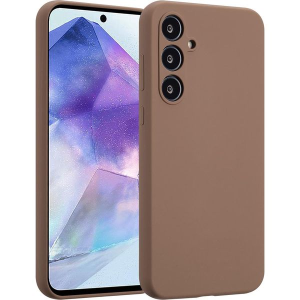 Samsung Galaxy A55 Sleeve - Silicone - Custodia Morbida Accezz/Copertura Posteriore - Marrone Chiaro-image