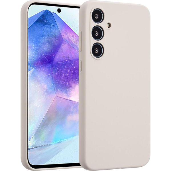 Samsung Galaxy A55 Cover - Silicone - Custodia Morbida Accezz/Copertura Posteriore - Beige-image