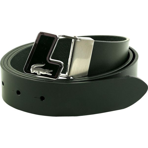 Lacoste Pelle Cintura Plain Leather Belt W105 Sinople Verde Scuro-image
