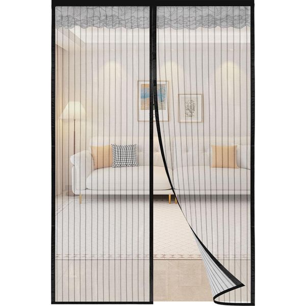 Jayseuw Zanzariera Magnetica Porta 120 X 240 Cm Zanzariera Porta Balcone Tenda Zanzariera Tenda Magnetica Montaggio Adesivo Senza Foratura-image