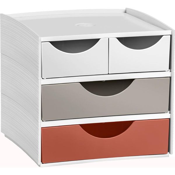 Cep 1032112391 Cep Mini Cassettiera Mycube Terra Nova, 4 Cassetti, Assortiti-image