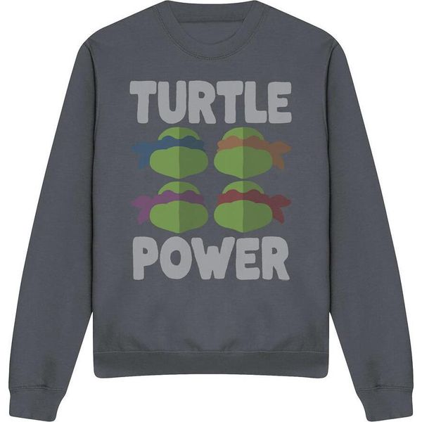 Teenage Mutant Ninja Turtles - Felpa "Turtle Power"" Per Bambini/Ragazzi Unisex TV12910 (Xxl) (Holzkohle)"-image