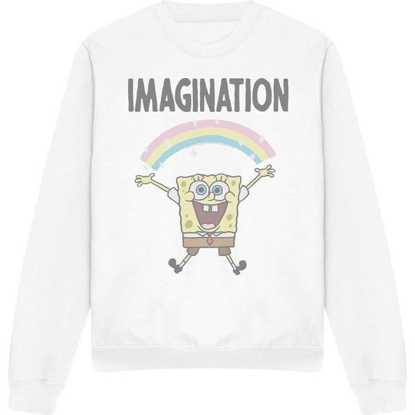 Spongebob Squarepants - Felpa "Imagination"" Per Bambini/Ragazzi Unisex TV12927 (Xxl) (Bianco)"-image