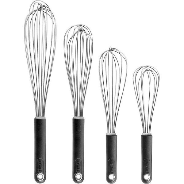 Frusta Ibili Con Manico Termosaldato, Acciaio Inox, 35 Cm, Argento/Nero-image