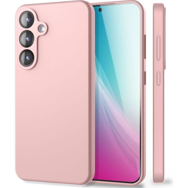 Nalia Phoenix Per Samsung Galaxy S25 - Custodia In Silicone Liquido - Rosa Cipria-image
