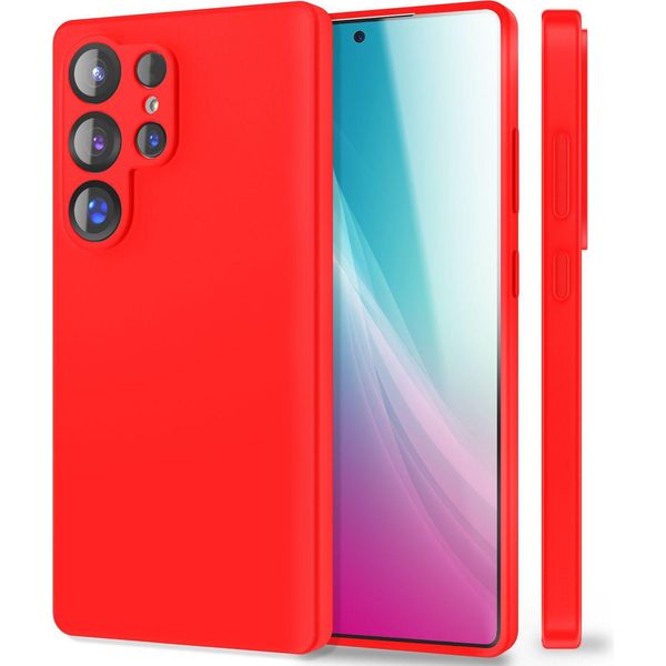 Nalia Phoenix Per Samsung Galaxy S25 Ultra - Custodia In Silicone Liquido - Rosso Fuoco-image