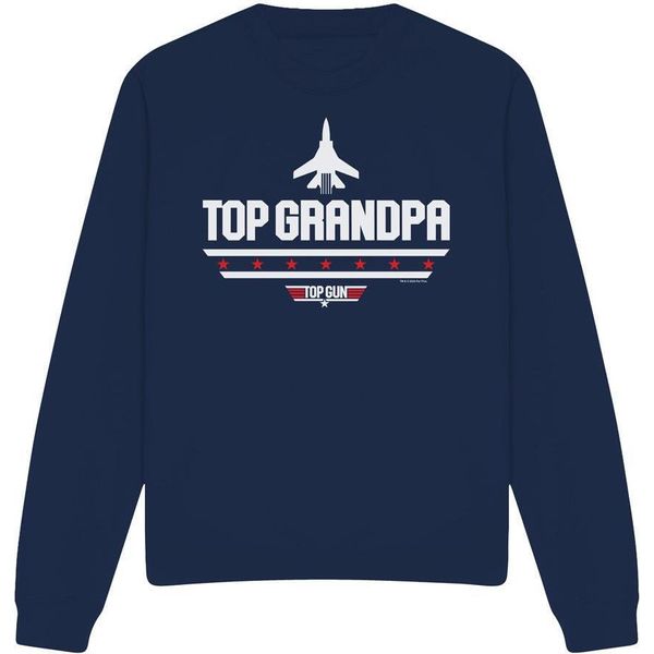 Top Gun - Felpa "Top Grandpa"" Per Uomo/Donna Unisex - Festa Del Papà TV13173 (M) (Blu Navy)"-image