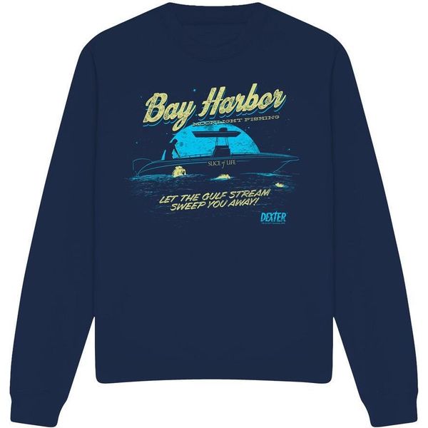 Dexter - Felpa "Moonlight Fishing"" FüR Herren/Damen Unisex TV13208 (M) (Marineblau)"-image