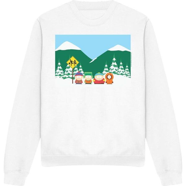 South Park - Felpa "Bus Stop"" Per Uomo/Donna Unisex TV13265 (L) (Bianco)"-image