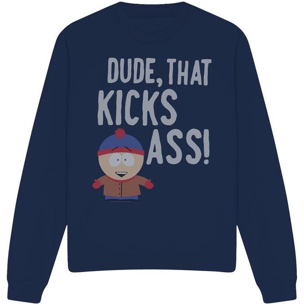 South Park - Felpa "Stan Kicks Ass"" Per Bambini/Ragazzi Unisex TV13296 (M) (Marineblau)"-image