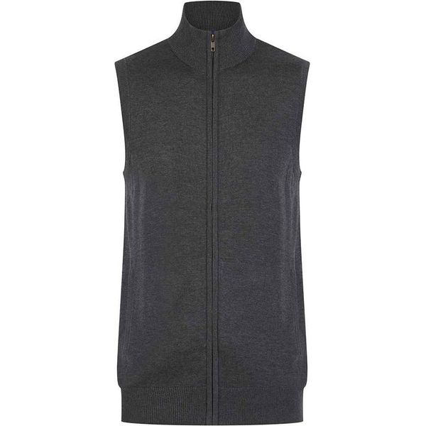 Henbury - Gilet Con Zip Da Uomo Senza Maniche PC7726 (Xl) (Grigio Screziato)-image