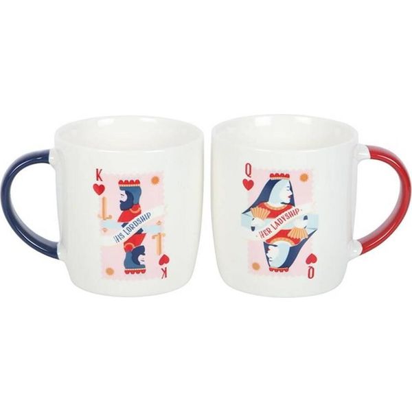 Something Different - Set Di Tazze "Her Ladyship & His Lordship"", Coppia - Confezione Da 2 SD6904 (Taglia Unica) (Bianco/Blu Navy/Rosso)"-image