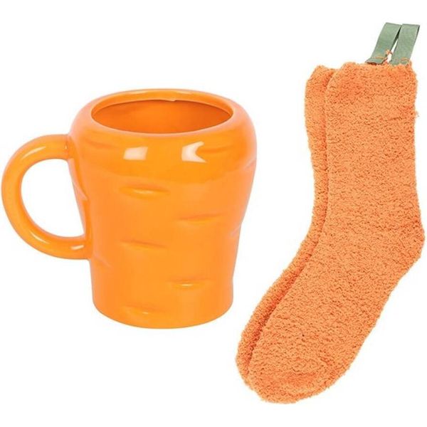 Something Different - Set Tazza/Calzino, Carota SD6900 (Taglia Unica) (Arancione)-image