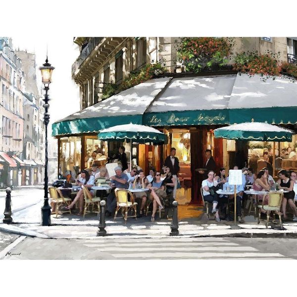 Richard Macneil - Leinwanddruck "Corner Cafe"" PM11694 (80 Cm X 60 Cm) (Bunt)"-image